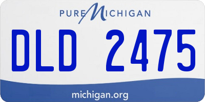 MI license plate DLD2475