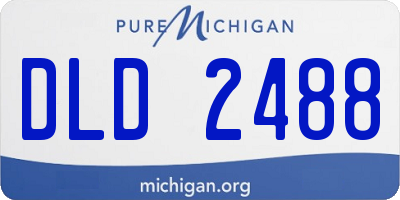 MI license plate DLD2488