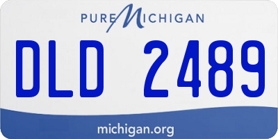 MI license plate DLD2489