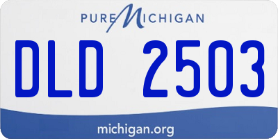 MI license plate DLD2503