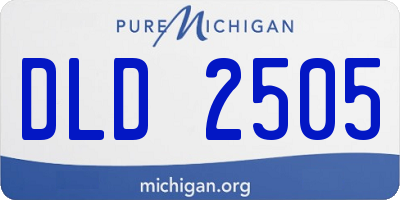 MI license plate DLD2505
