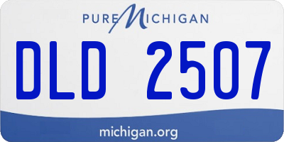 MI license plate DLD2507