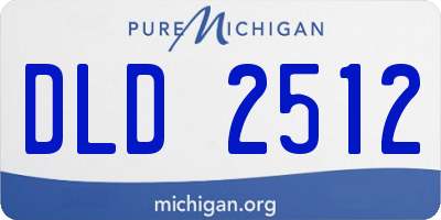 MI license plate DLD2512