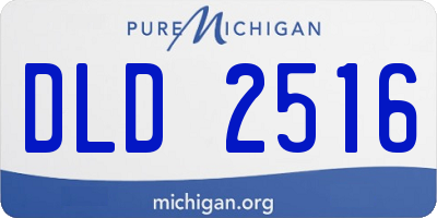 MI license plate DLD2516