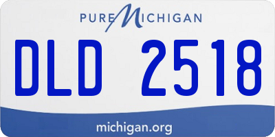 MI license plate DLD2518