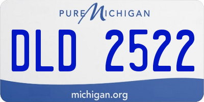 MI license plate DLD2522