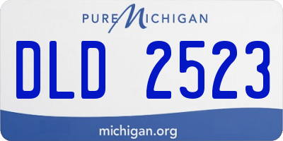 MI license plate DLD2523