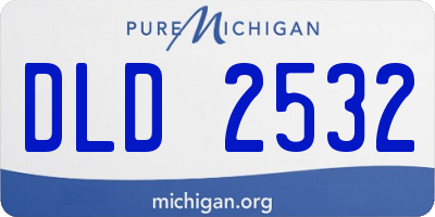 MI license plate DLD2532