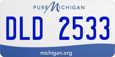 MI license plate DLD2533