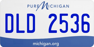 MI license plate DLD2536