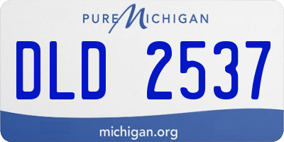MI license plate DLD2537