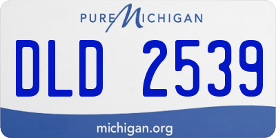 MI license plate DLD2539