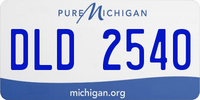 MI license plate DLD2540