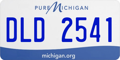MI license plate DLD2541