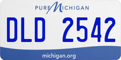 MI license plate DLD2542