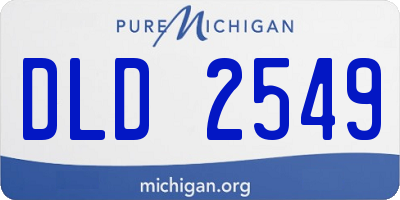 MI license plate DLD2549