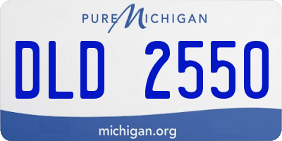 MI license plate DLD2550