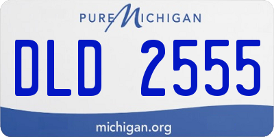MI license plate DLD2555