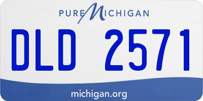 MI license plate DLD2571