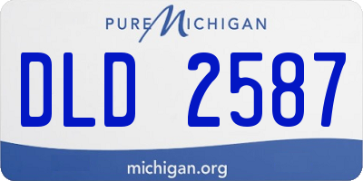 MI license plate DLD2587