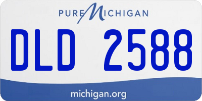 MI license plate DLD2588