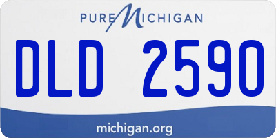 MI license plate DLD2590