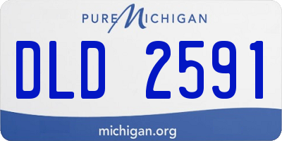 MI license plate DLD2591