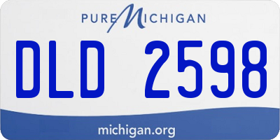 MI license plate DLD2598