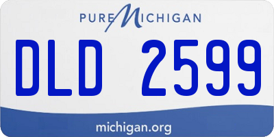 MI license plate DLD2599
