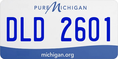 MI license plate DLD2601