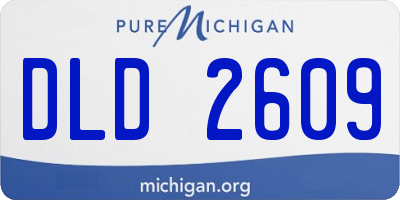 MI license plate DLD2609