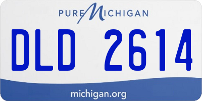 MI license plate DLD2614