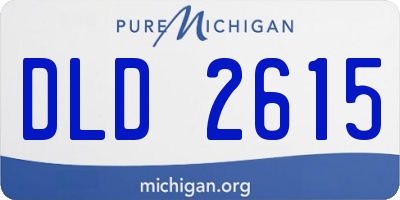 MI license plate DLD2615