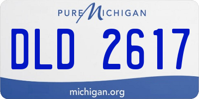 MI license plate DLD2617