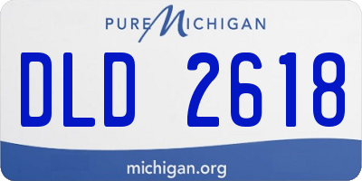 MI license plate DLD2618