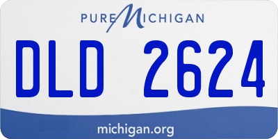 MI license plate DLD2624