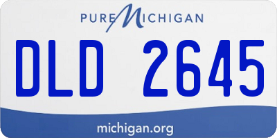 MI license plate DLD2645