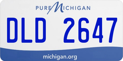 MI license plate DLD2647
