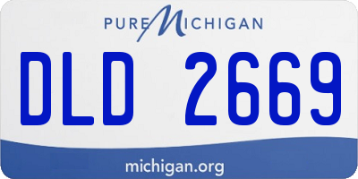 MI license plate DLD2669