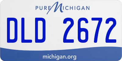 MI license plate DLD2672