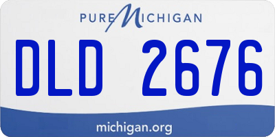 MI license plate DLD2676