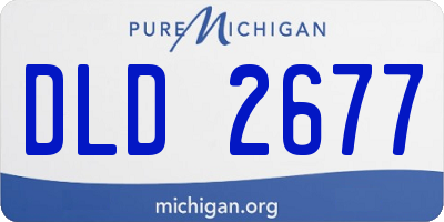 MI license plate DLD2677