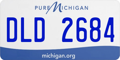 MI license plate DLD2684