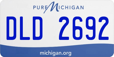 MI license plate DLD2692