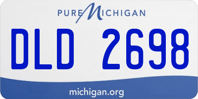 MI license plate DLD2698