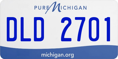 MI license plate DLD2701