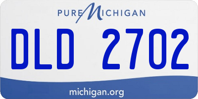 MI license plate DLD2702
