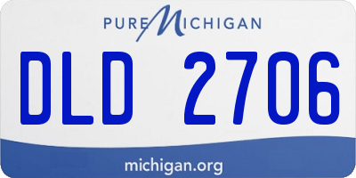 MI license plate DLD2706
