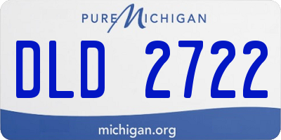 MI license plate DLD2722