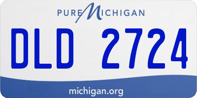 MI license plate DLD2724